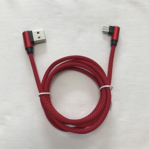 Gevlochten datakabel Snel opladen Ronde aluminium behuizing USB-kabel voor micro-USB, Type C, iPhone bliksem opladen en synchroniseren