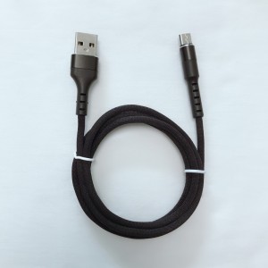 Snel opladen Ronde aluminium behuizing Gevlochten Flex buigende USB-gegevenskabel voor micro-USB, Type C, iPhone-bliksemlading en synchronisatie